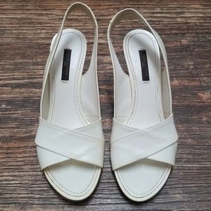 Louis Vuitton Patent Leather Sandal Wedges
